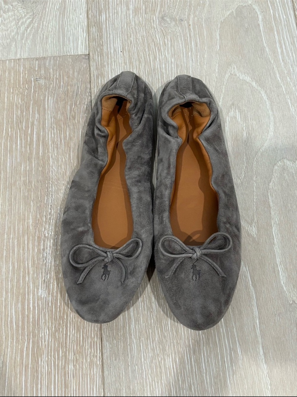 Polo Ralph Lauren The Suede Pony Ballet Ballerina Shoes